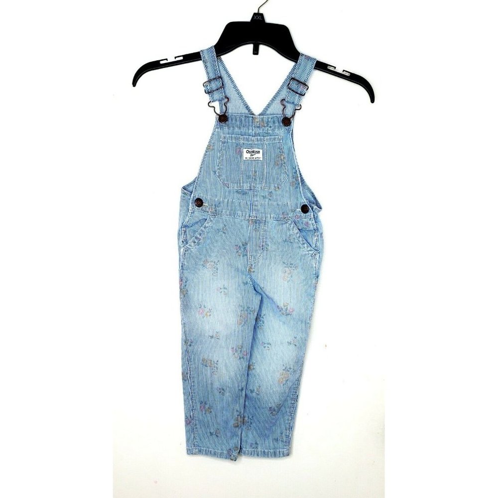 Vintage Oshkosh Vestback Denim Overalls w/ Flowers